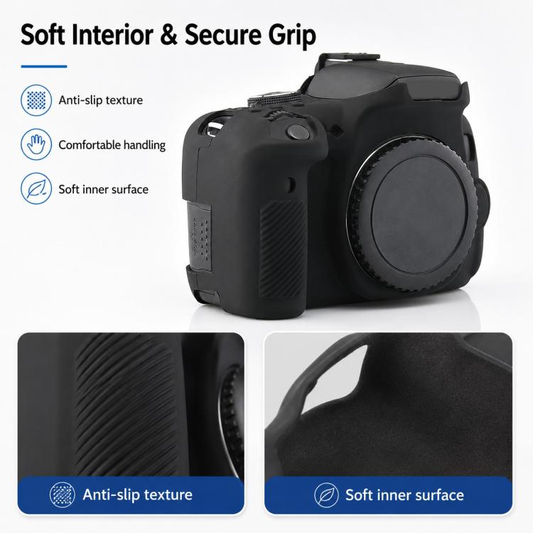 Soft Silicone Camera Protective Case, For Canon EOS 750D
