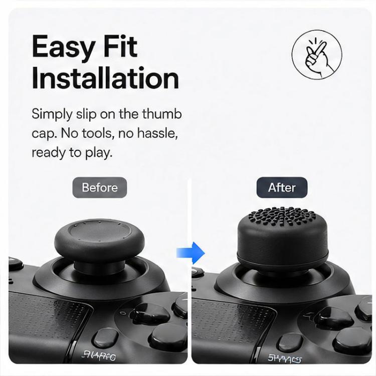 XDcase 8pcs Silicone Anti-Slip Joystick Cap Stackable Cover for PS5 / Switch Pro / Xbox 360 Gamepad