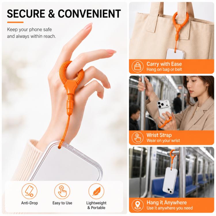 XDcase Mini Self-Locking Finger Ring Phone Lanyard