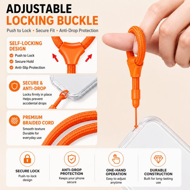 XDcase Mini Self-Locking Finger Ring Phone Lanyard