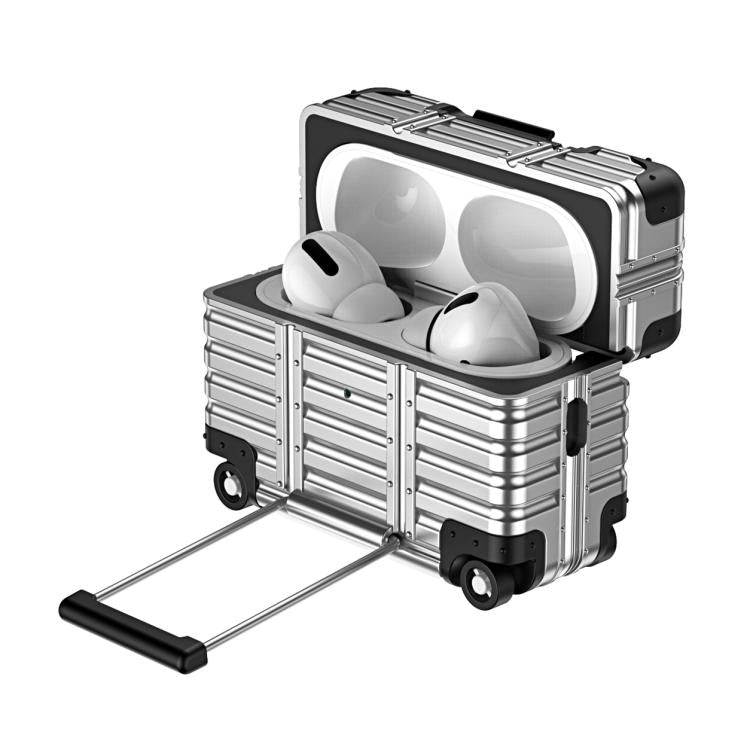 XDcase Suitcase Design PC Hybrid TPU Earphone Case with Holder, For AirPods Pro 3, For AirPods Pro 2 / 1