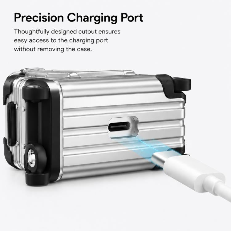XDcase Suitcase Design PC Hybrid TPU Earphone Case with Holder, For AirPods Pro 3, For AirPods Pro 2 / 1
