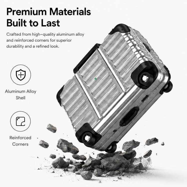 XDcase Suitcase Design PC Hybrid TPU Earphone Case with Holder, For AirPods Pro 3, For AirPods Pro 2 / 1