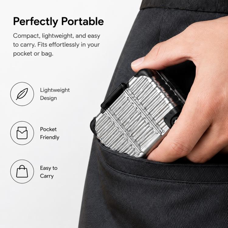 XDcase Suitcase Design PC Hybrid TPU Earphone Case with Holder, For AirPods Pro 3, For AirPods Pro 2 / 1
