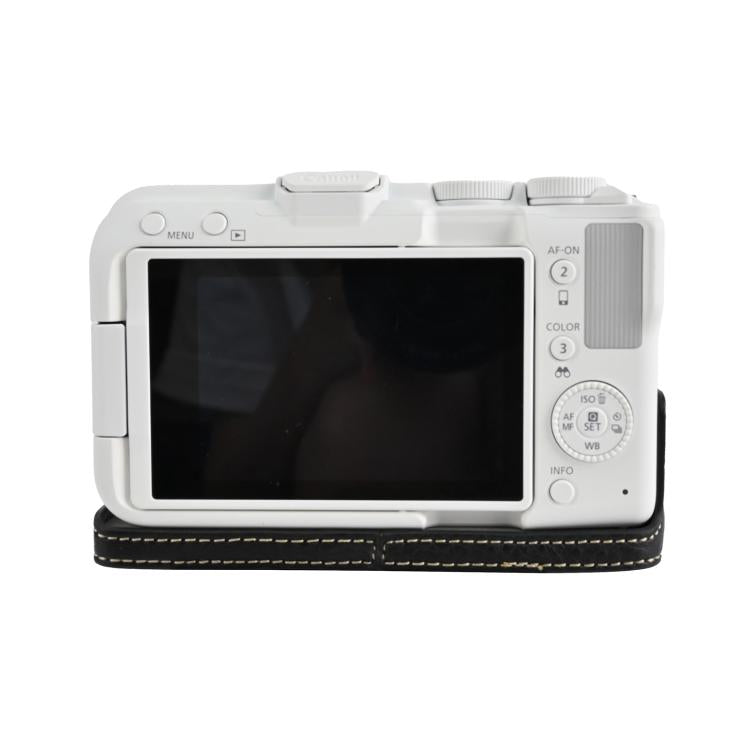 Litchi Texture Vegan Leather Camera Half Case Base, For Canon EOS R50 V