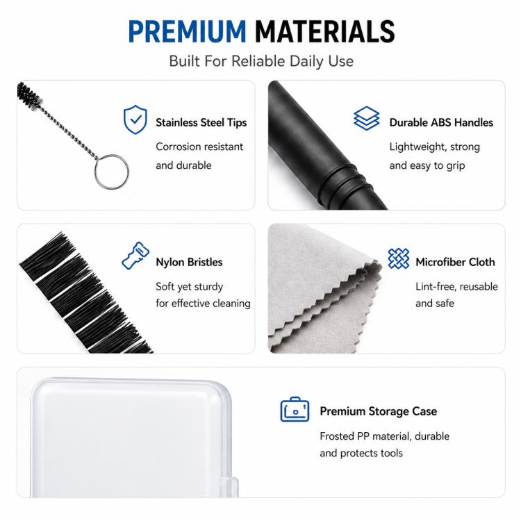 XDcase 8 in 1 Hearing Aid Cleaning Tools Kit