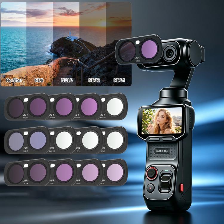 For Insta 360 Luna Ultra JSR CB Series Magnetic Camera Lens Filter, UV, CPL, ND8, ND16, ND32, ND64, STAR, NIGHT, Black Mist 1/4, 3 in 1 UV ND, 4 in 1 ND8-64, 4 in 1 CPL ND, 3 in 1 ND8-32, 6 in 1 ND UV CPL, 8 in 1 Mixed Filter, 12 in 1 Mixed Filter