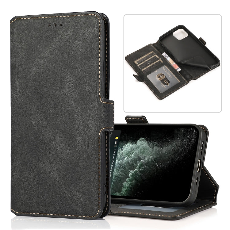 Retro Magnetic Closing Clasp Horizontal Flip Leather Case with Holder & Card Slots & Photo Frame & Wallet, For iPhone 12 mini, For iPhone 12 Pro Max