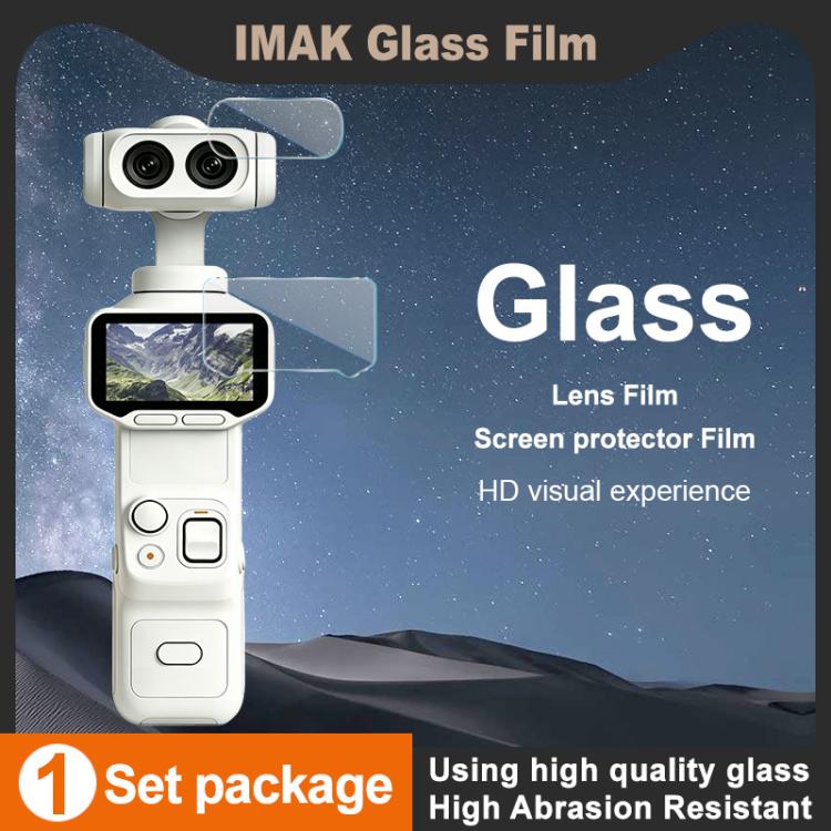 imak Tempered Glass Film with Camera Lens Film, For Insta360 Luna Ultra