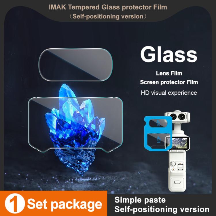 imak Tempered Glass Film with Camera Lens Film, Self-positioning Version, For Insta360 Luna Ultra