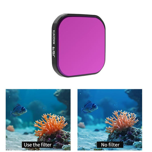 For DJI Osmo Nano JSR Diving Color Lens Filter Set, Magenta Filter, Pink Filter, Red Filter, 3 in 1 Filter, Single Waterproof Cover