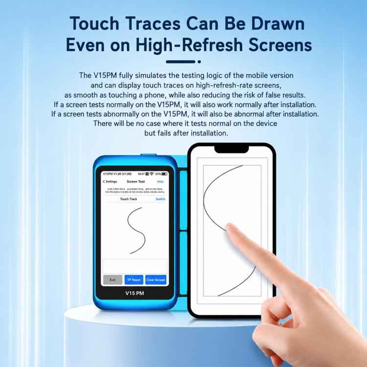 JCID V15PM Professional LCD Touch Screen Tester with 36 Test Flex Cable, V15PM Screen Tester Set