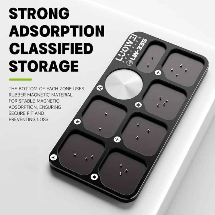 LUOWEI LW-335 7-Separate Zones Aluminum Alloy Screw Magnetic Storage Board, LW-335