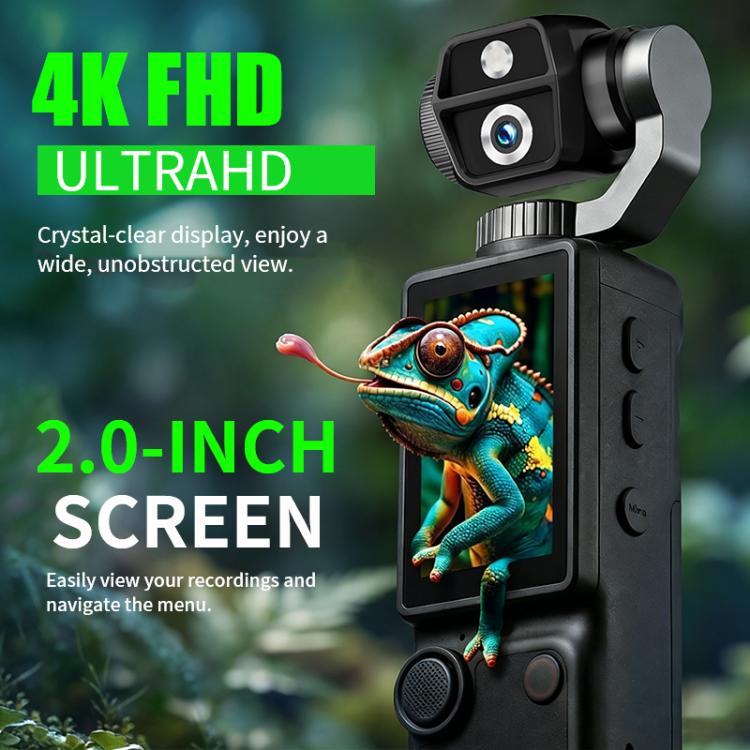Q9 2 inch IPS Screen 4K UHD Sports Gimbal Camera