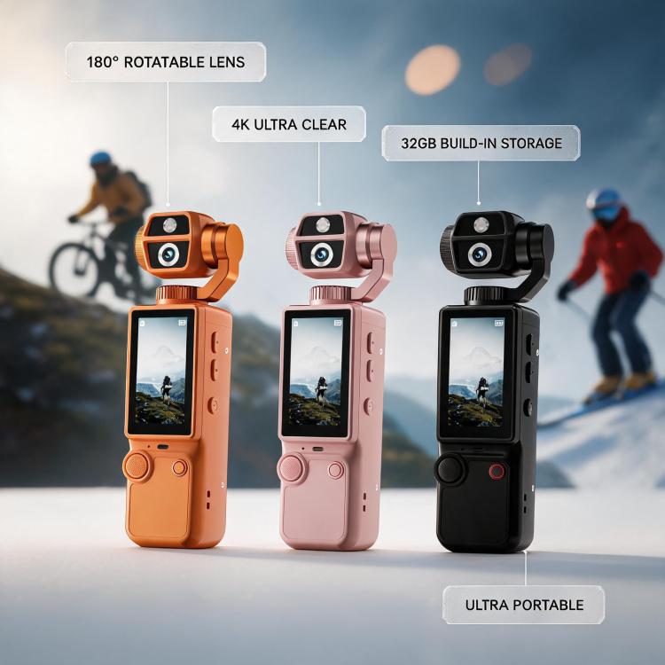 Q9 2 inch IPS Screen 4K UHD Sports Gimbal Camera