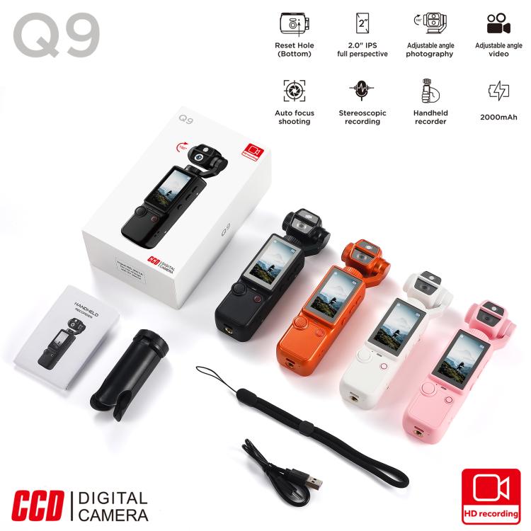 Q9 2 inch IPS Screen 4K UHD Sports Gimbal Camera