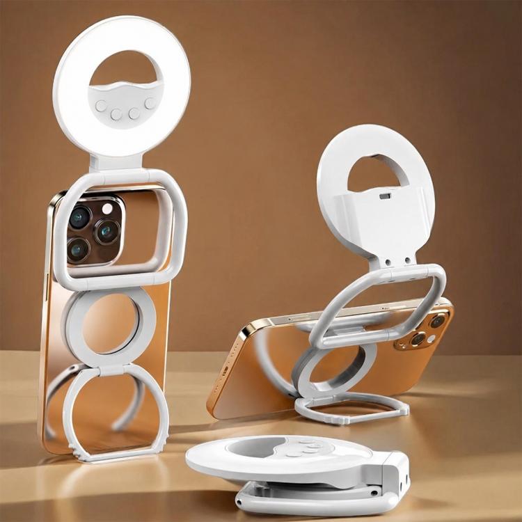Multifunctional Portable Foldable Magnetic Fill Light Phone Holder