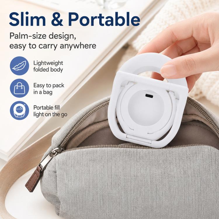 Multifunctional Portable Foldable Magnetic Fill Light Phone Holder