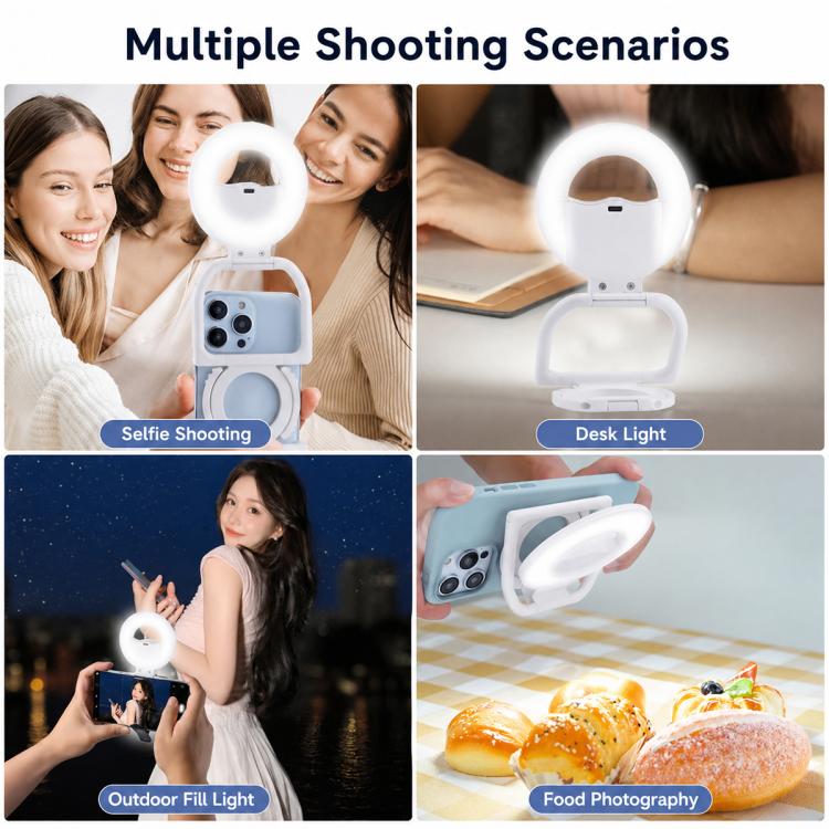 Multifunctional Portable Foldable Magnetic Fill Light Phone Holder