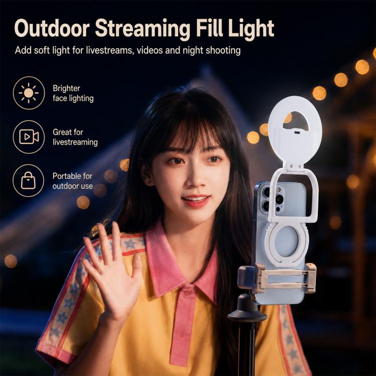 Multifunctional Portable Foldable Magnetic Fill Light Phone Holder