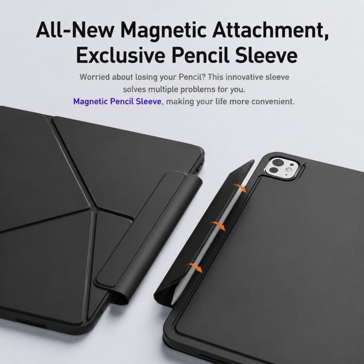 XDcase Detachable Frame Dual-Sided Magnetic Smart Tablet Leather Case with Pencil Holder, For iPad Air 11 2026/2025/2024, For iPad 2025 / 2022, For iPad mini 2024 / 2021, For iPad Pro 11 2022/2021/2020/2018, For iPad Air 10.9 2022 / 2020