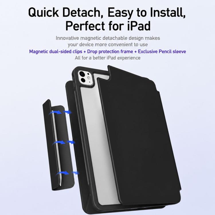 XDcase Detachable Frame Dual-Sided Magnetic Smart Tablet Leather Case with Pencil Holder, For iPad Air 11 2026/2025/2024, For iPad 2025 / 2022, For iPad mini 2024 / 2021, For iPad Pro 11 2022/2021/2020/2018, For iPad Air 10.9 2022 / 2020
