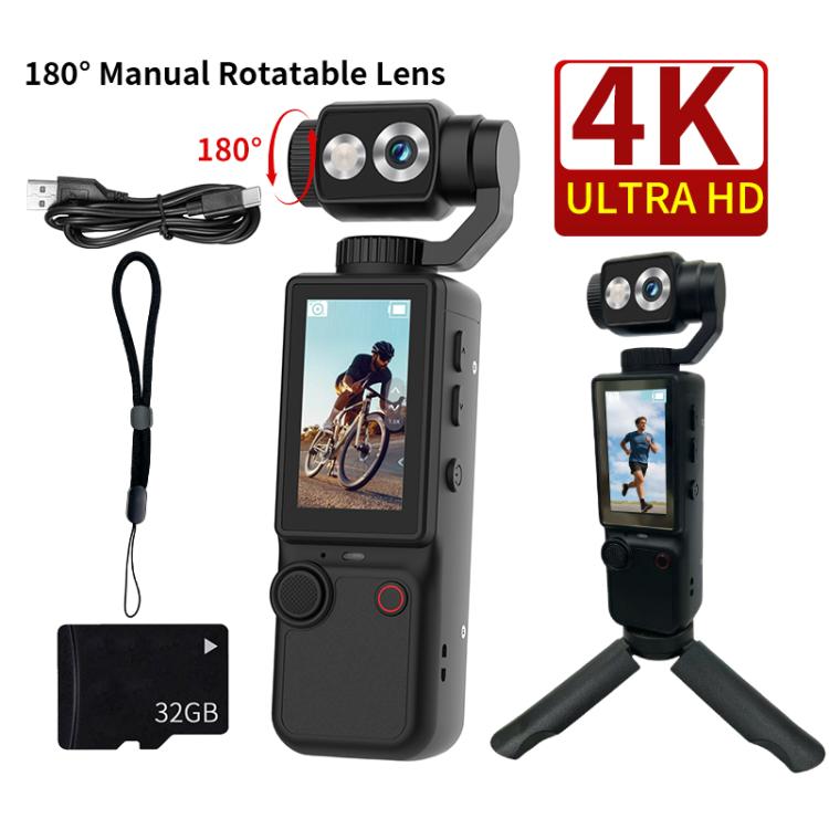 Q8 2 inch IPS Screen 4K Portable Multifunctional Camera
