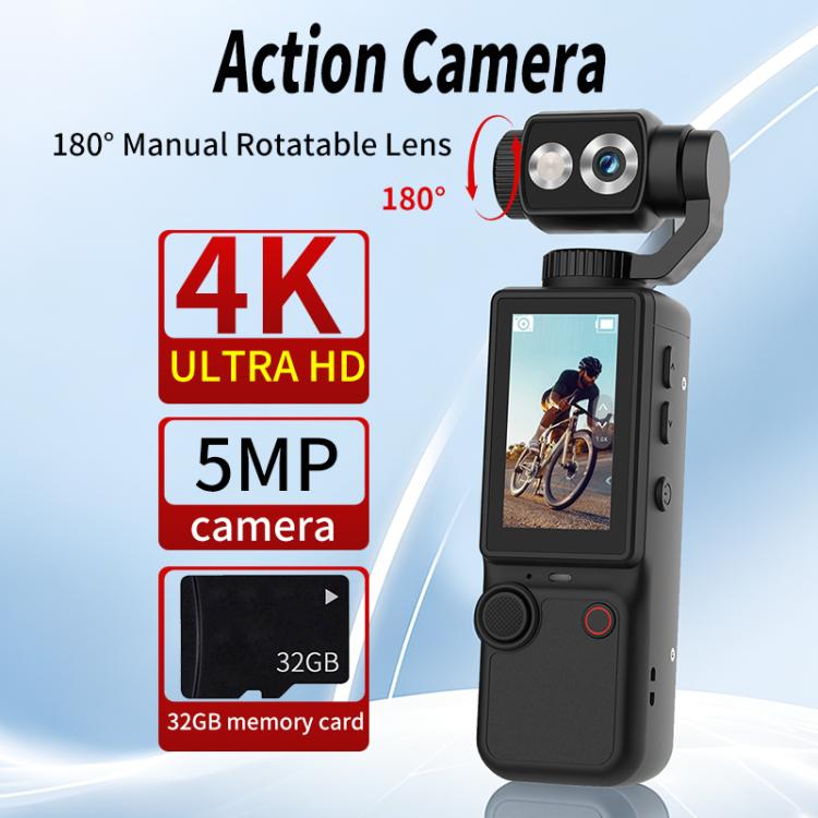 Q8 2 inch IPS Screen 4K Portable Multifunctional Camera