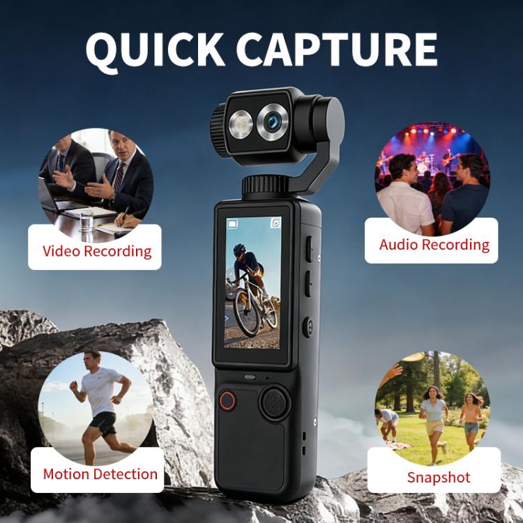 Q8 2 inch IPS Screen 4K Portable Multifunctional Camera