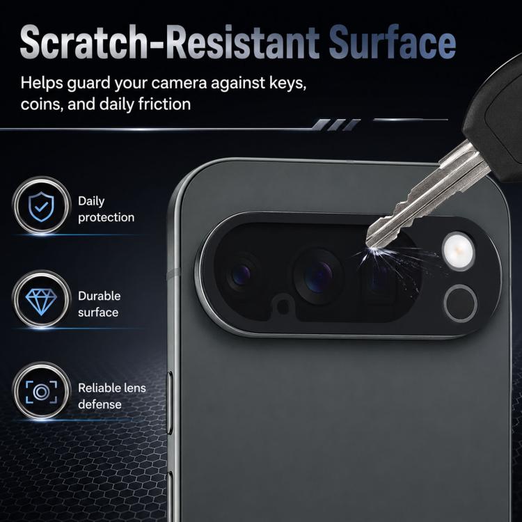 XDcase Silk-Print Integrated Tempered Glass Camera Lens Protector, For Google Pixel 10 Pro Fold, For Google Pixel 10 Pro XL, For Google Pixel 10 Pro, For Google Pixel 10