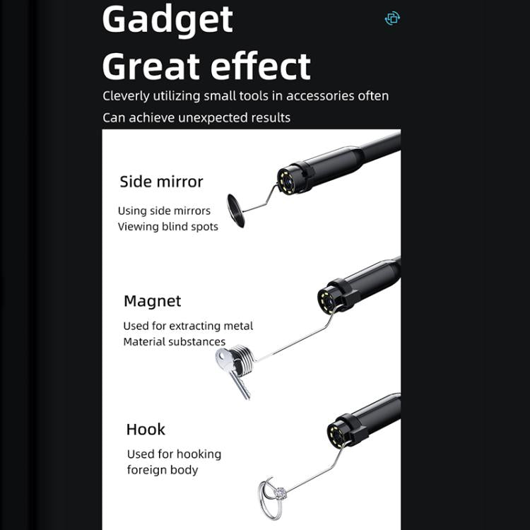 AN112T Type-C and 8 Pin IP67 8LEDs 8mm Industry Digital Endoscope, 1m Hard Cable, 2m Hard Cable, 3.5m Hard Cable, 5m Hard Cable, 10m Hard Cable