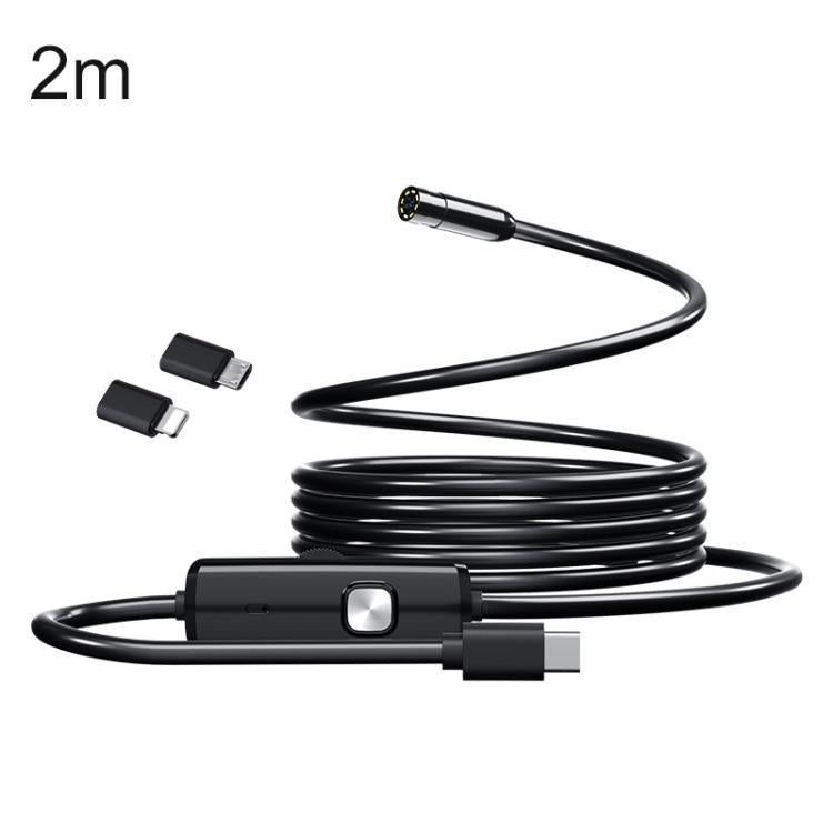 AN112T Type-C, Micro USB and 8 Pin IP67 8LEDs 5.5mm Industry Digital Endoscope, 1m Hard Cable, 2m Hard Cable, 3.5m Hard Cable, 5m Hard Cable, 10m Hard Cable
