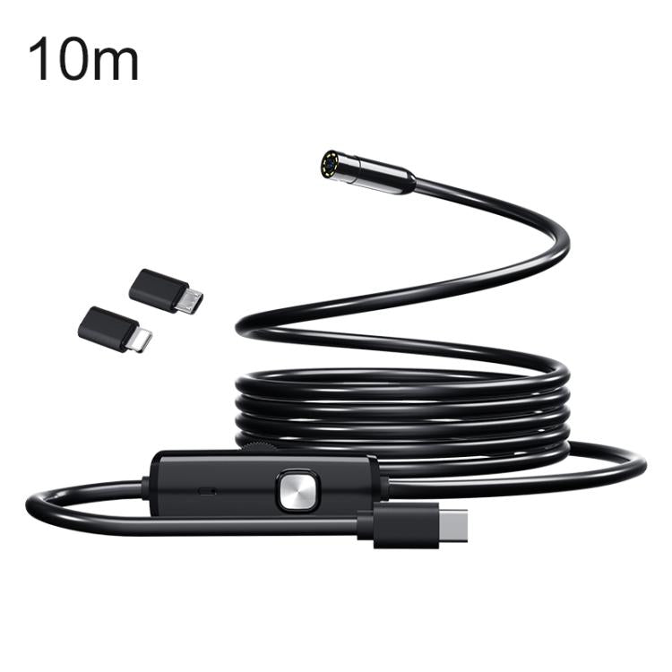 AN112T Type-C, Micro USB and 8 Pin IP67 8LEDs 5.5mm Industry Digital Endoscope, 1m Hard Cable, 2m Hard Cable, 3.5m Hard Cable, 5m Hard Cable, 10m Hard Cable