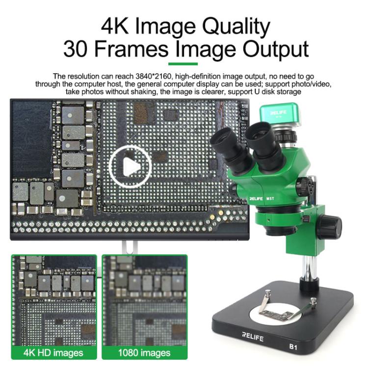 RELIFE M-16 HD 4K 30fps Industrial Grade Electronic Microscope Camera, RELIFE M-16 EU Plug, RELIFE M-16 US Plug