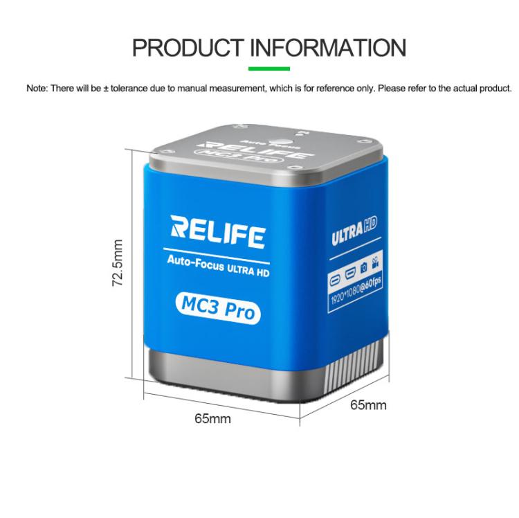 RELIFE MC3 Pro Auto Focus USB Digital 1080P HD Microscope Camera, RELIFE MC3 Pro