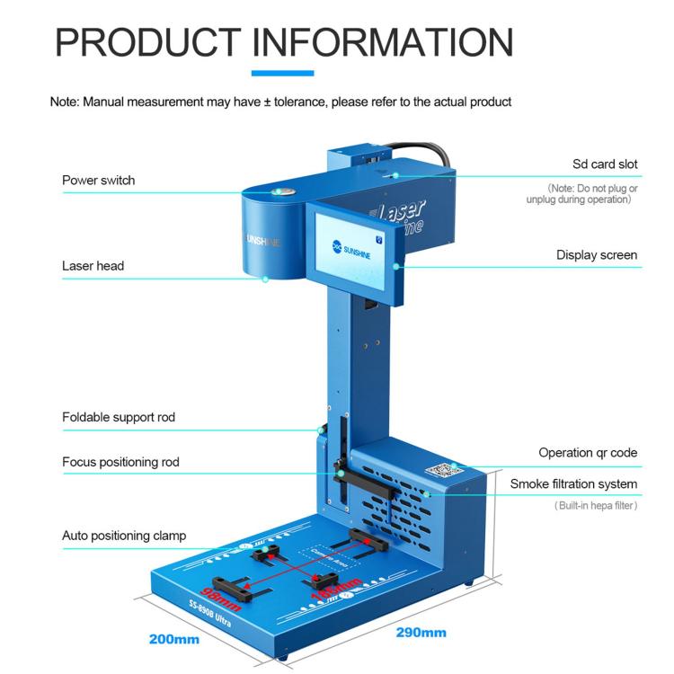 SUNSHINE SS-890B UItra Professional Foldable Smart Laser, EU Plug, US Plug