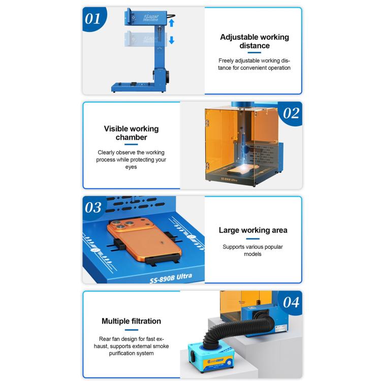 SUNSHINE SS-890B UItra Professional Foldable Smart Laser, EU Plug, US Plug