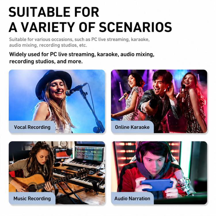 F-2A Multi-function Professional 2-way Recording Mixer USB Live Streaming Sound Card, F-2A