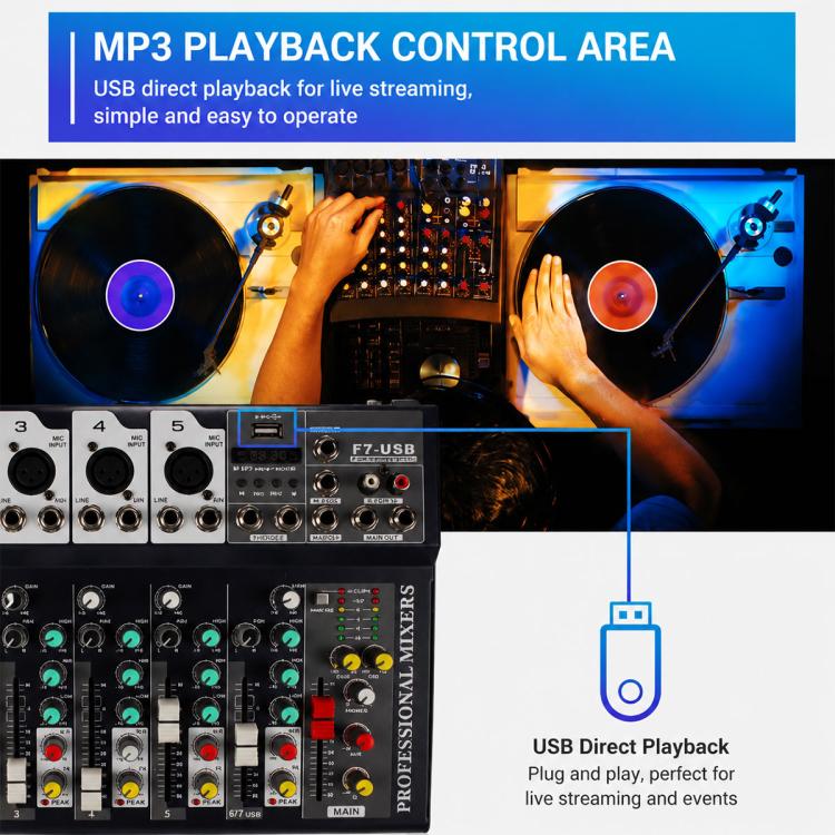 F4 4-Channel Multi-function Professional Bluetooth Live Streaming Mixer, EU Plug, UK Plug, US Plug