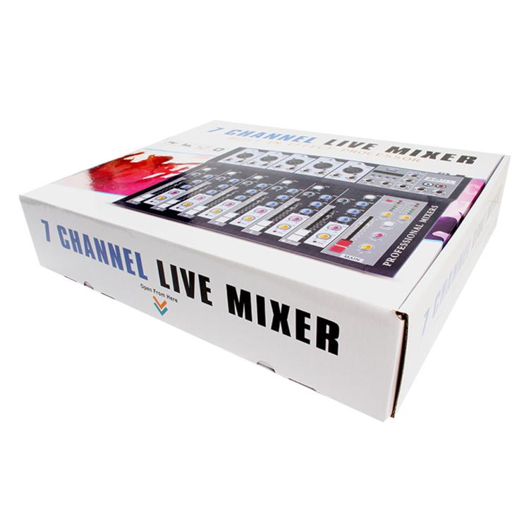 F7 7-Channel Multi-function Professional Bluetooth Live Streaming Mixer, EU Plug, UK Plug, US Plug
