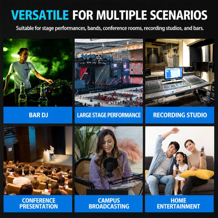 MG-07 7-Channel Multi-function Professional Bluetooth Live Streaming Recording Mixer, EU Plug, UK Plug, US Plug