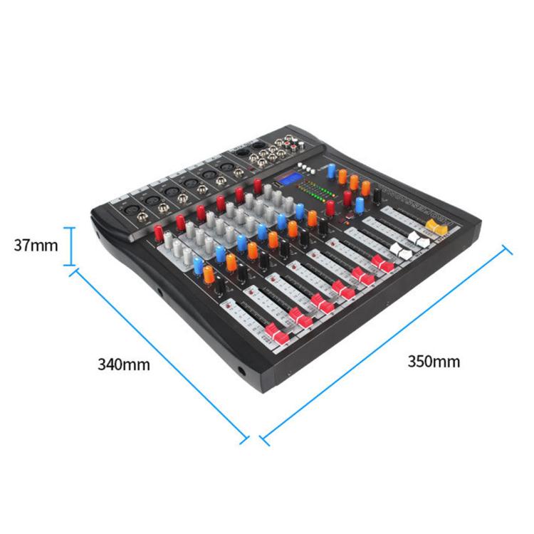 CT-6 6-Channel Professional Bluetooth Mixer with Amplifier, EU Plug, UK Plug, US Plug