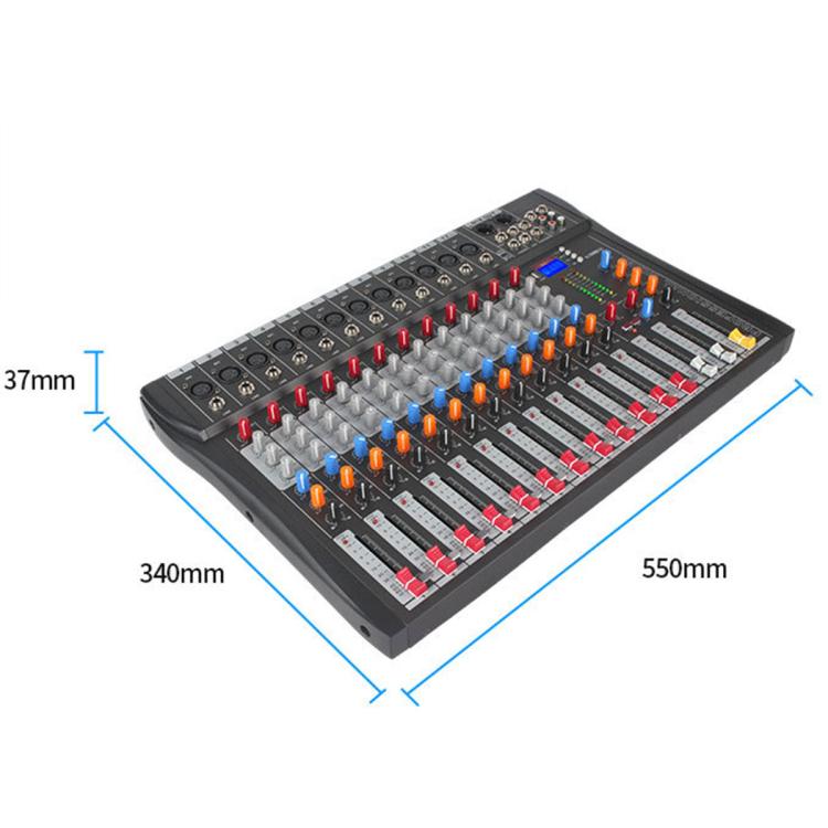 CT-12 12-Channel Professional Bluetooth Recording Live Streaming Mixer, EU Plug, UK Plug, US Plug