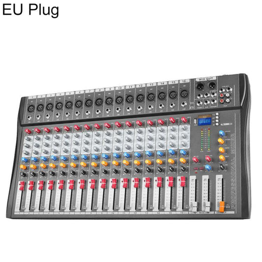CT-16 16-Channel Professional Bluetooth Recording Mixer KTV Sound System, EU Plug, UK Plug, US Plug