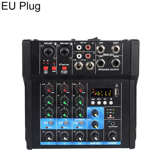 G4A 4-Channel Multi-function Professional Bluetooth Mixer, EU Plug, UK Plug, US Plug