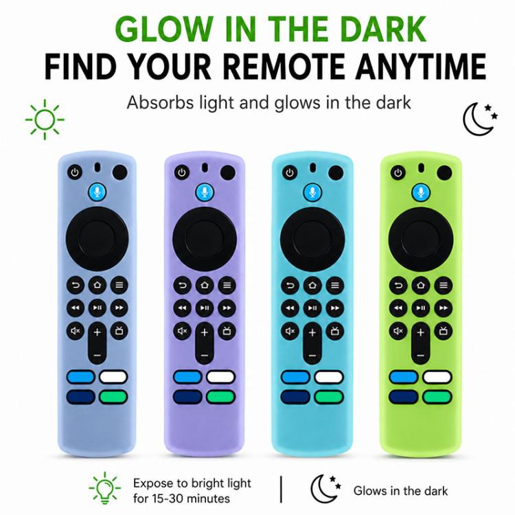 XDcase 4pcs Soft Silicone Protective Case with Mini Strap, For Amazon Alexa Voice Remote 3rd Gen