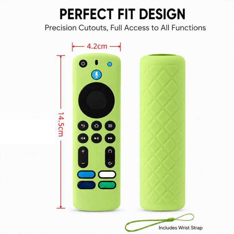 XDcase 4pcs Soft Silicone Protective Case with Mini Strap, For Amazon Alexa Voice Remote 3rd Gen