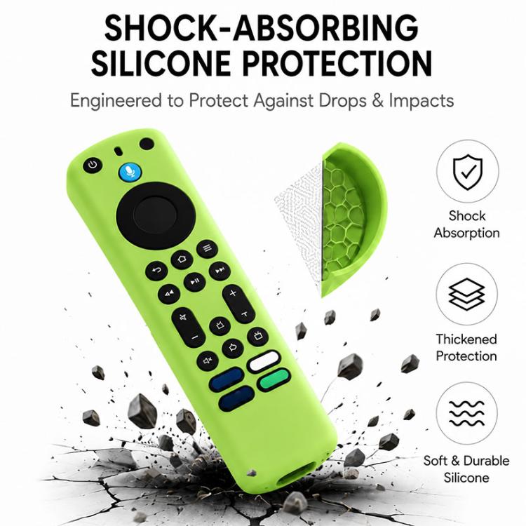 XDcase 4pcs Soft Silicone Protective Case with Mini Strap, For Amazon Alexa Voice Remote 3rd Gen