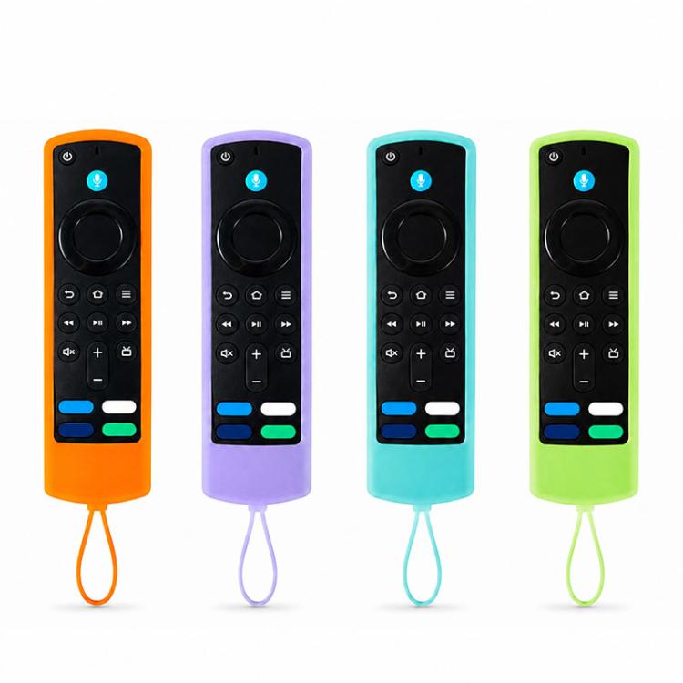 XDcase 4pcs Thickened Soft Silicone Protective Case with Mini Strap, For Amazon Alexa Voice Remote Gen 3/2/1