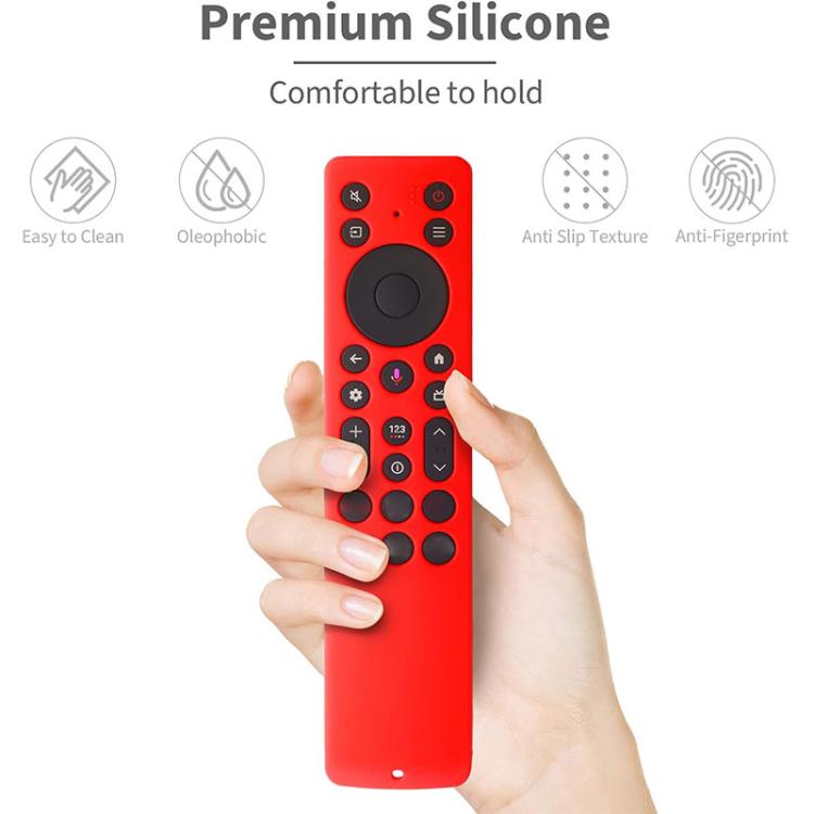 XDcase 4pcs Soft Silicone Protective Case with Mini Strap, For TCL RC923A / RC813A TV Remote